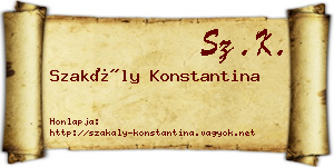 Szakály Konstantina névjegykártya